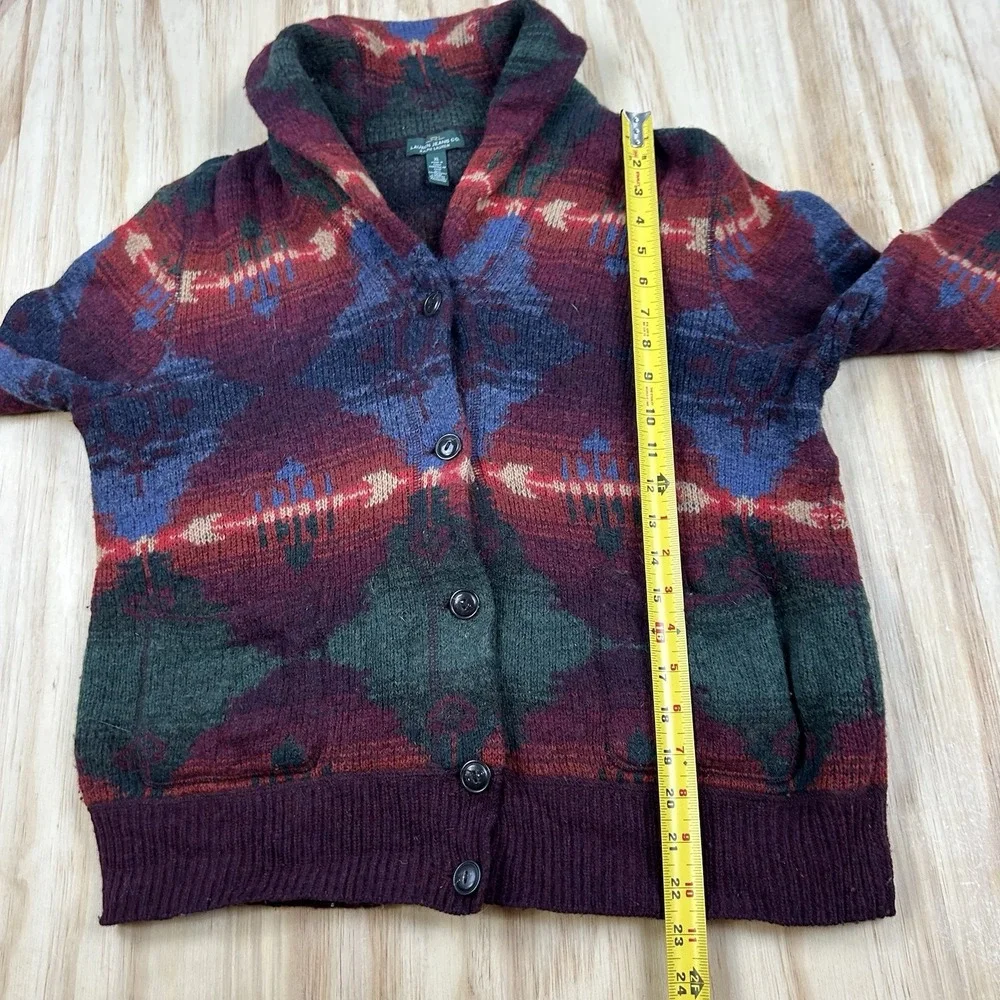 Lauren Ralph Lauren Women's XL Southwest Shawl Collar Cardigan Lambswool Blend